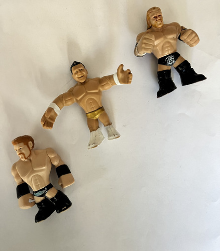 3 Figuras Mini Wwe Rumblers Mattel 2011 Y 2010 6 Cm. (Usado)
