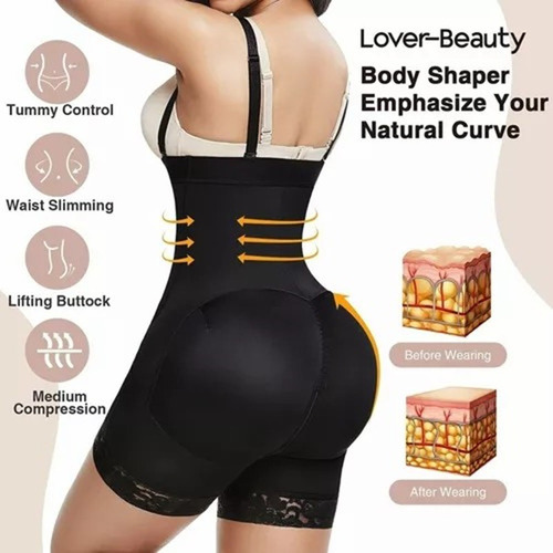 Fajas Colombianas Body Moldeador De Látex Con Control De Cue