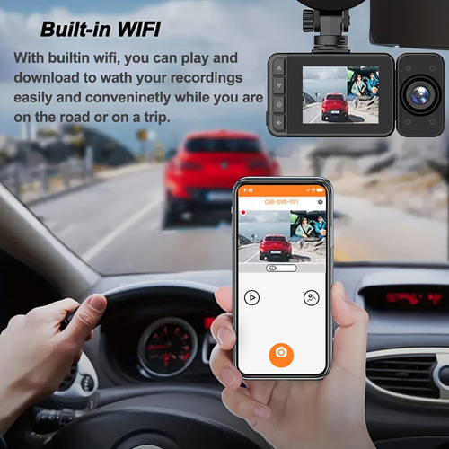 H Para Cámara De Coche De Tres Vías Con Monitoreo En Tiempo