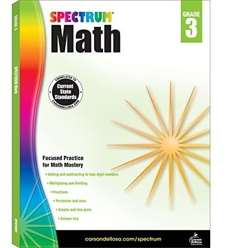 Book : Spectrum 3rd Grade Math Workbooks, Multiplication,..