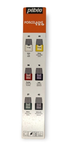 Imagen 5 de 5 de Set 6 Pinturas Para Porcelana 20ml Pebeo