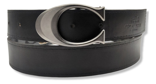 Cinturon Coach Doble Vista Reversible Clasico Unisex Color Negro Diseño De La Tela Hebilla C Talla G (125cm)