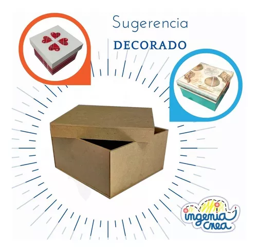 10 Cajas De Madera Para Regalo Ingeniacrea Con Tapa 16x16x8