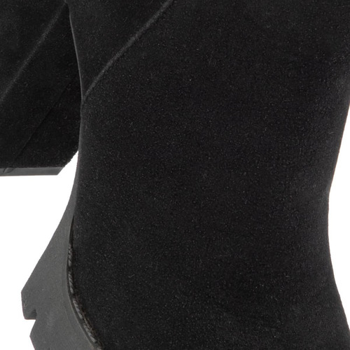 Botas Negras Dama Tacón Vestir Mujer Sao Paulo 1087403 Gamuz