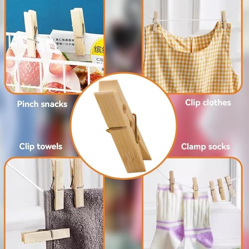 Cyrank Perchas De Ropa Con Resorte, 20 Pzas Clips Para Ropa