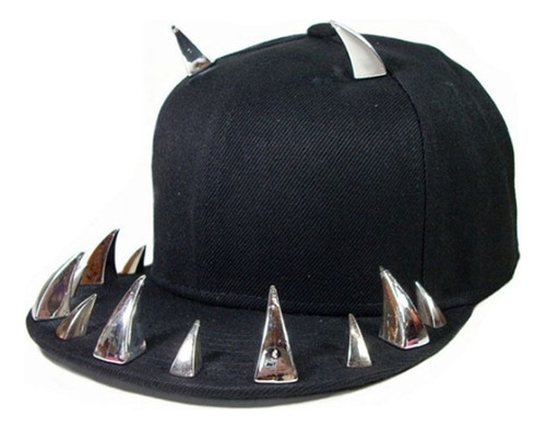 Gorra De Béisbol Unisex Punk Gótico Cuerno Remaches Hip Hop