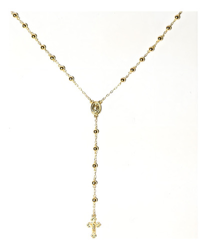 Corrente Terço Completo Ouro 18k 750 Cor Dourado