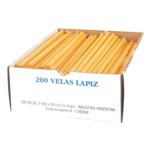 50 Vela Lapiz De Cera Procesional Liturgia Sueltas Velas