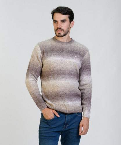 Sweater Degrade Hombre Brooksfield Cuello Redondo Lana 4064b