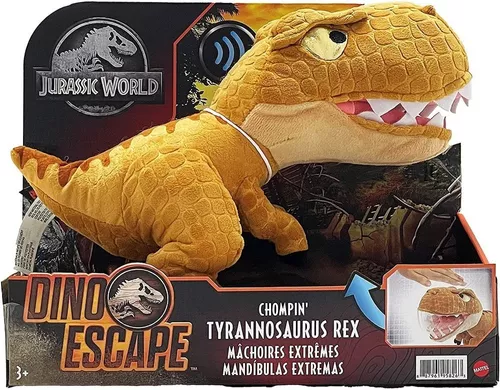 Boneco Dinossauro Com Som T-Rex 30cm Jurassic World Dino Escape Mattel