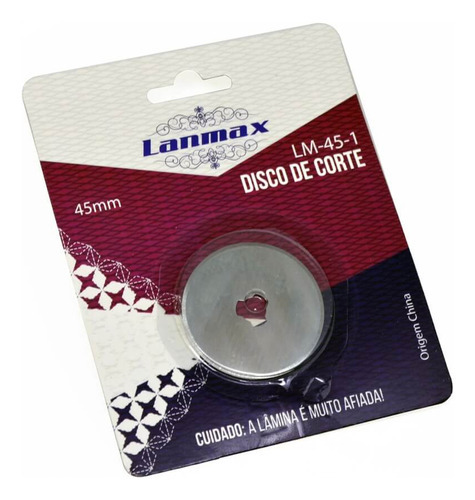 Lamina Disco Cortador Circular 45mm Patchwork Scrapbook Eva Cor Prata