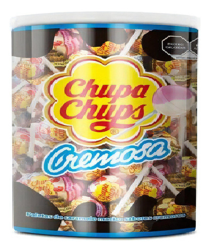 Vitrolero Paleta Chupa Chups Cremosa Surtido 60 Pz Exhibidor