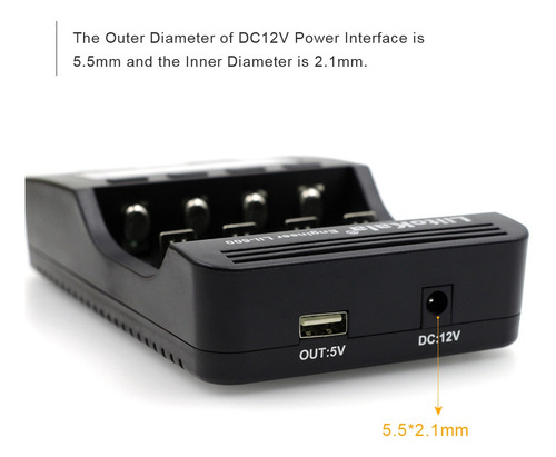 Carregador De Bateria Inteligente Liitokala Lii-500 De 4 Com