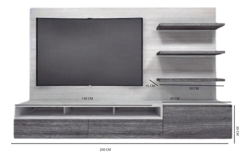 Panel Tv Moderno Minimalista Para Sala De Estar Lujoso Blanco