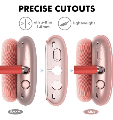 Cover Auriculares Compatibles Apple Airpods Max Rosa