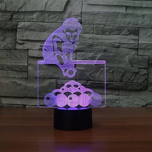 3d Jugar Billar Noche Luz 7 Cambio De Color Mesa Led