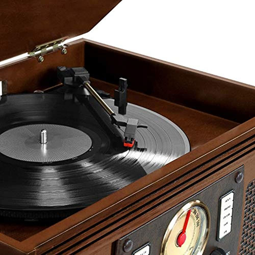 Victrola 8 En 1 Tocadisco 3 Vel Radio Casette Remoto Bt Usb