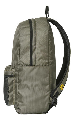 Mochila Cat V-power A1 Color Verde musgo Diseño de la tela Lisa