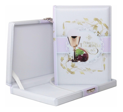 Álbum Maleta Slim Primeira Eucaristia Rosa 80 Fotos 15x21