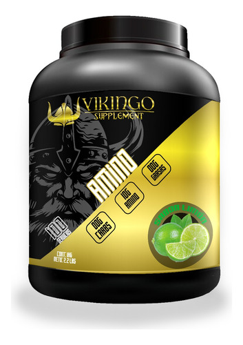 Aminoácidos En Polvo Vikingo 1 Kg Varios Sabores 100 Servis Limón