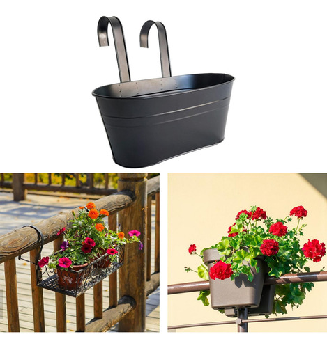 Maceta Colgante Para Flores, Colgador De Flores, Barandilla