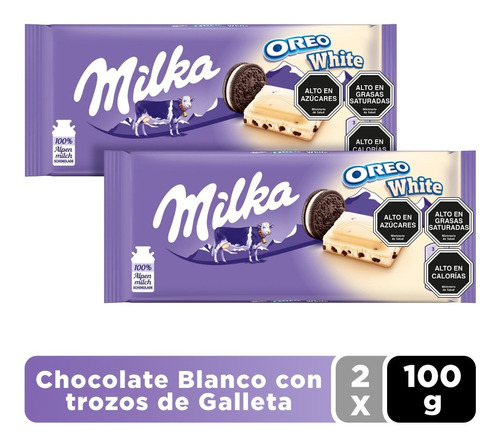 Imagen 1 de 3 de Pack Chocolate Blanco Milka® Relleno Con Oreo® Y Crema 2 Un