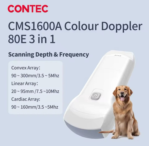 Ultrasonido Veterinario Inalámbrico, Convexo Y Lineal Contec