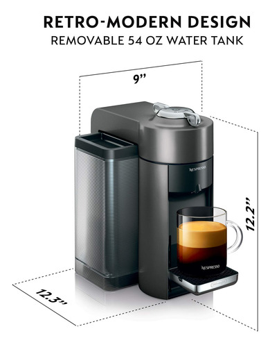 Cafetera Y Cafetera Espresso Nespresso Vertuo 1597ml De'long