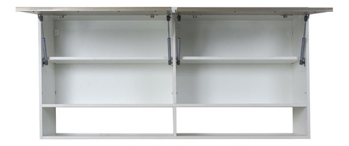 Combo Bajo Mesada 140 Cm Ricchezze Sorrento + Alacena 140 Cm + Tolva Despensero 210x45 Cm + Mesada Johnson Acero Inoxidable Bacha Simple