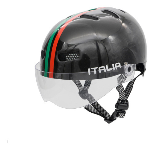 Capacete De Br 101 Urbano Italia Preto Vision Cristal P