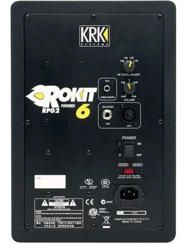 Krk Rokit Rp-6 G3 Monitor De Estudio Bafles Activos Cuotas