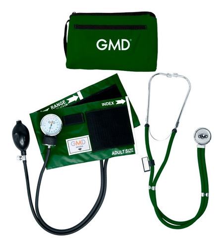 Kit Tensiometro + Fonendoscopio Rappaport Gmd Verde