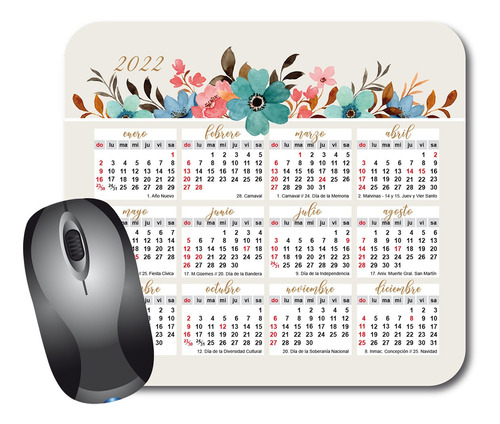Mouse Pad Con Calendario Almanaque Con Logo Empresa O Imagen