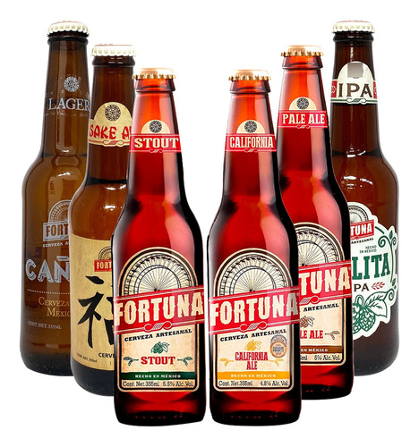 Six Pack Cerveza Fortuna Surtido 355 Ml