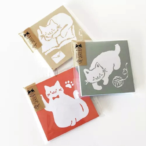 Notas Adhesivas Gatitos Cat Meow Post It Cute Kawaii