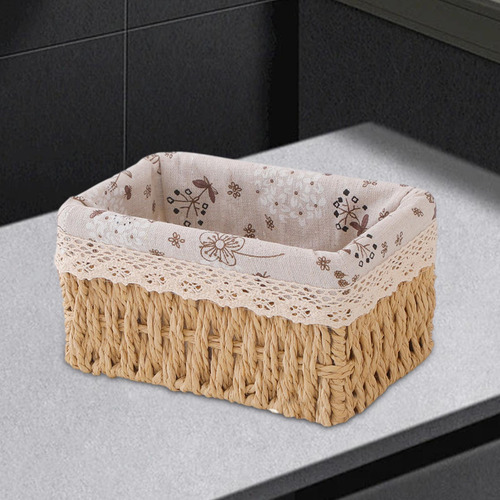 Cesta De Almacenamiento, Contenedor De Color Madera