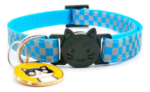 Collar De Seguridad Para Gato | Collar Anti Ahorcamiento Color Azul Claro