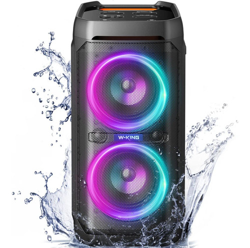 Altavoz Portátil W-king, Ipx6, 100 W, 5200mah, Negro