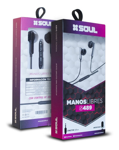 Auricular Manos Libres Soul S489 Con Control Y Microfono