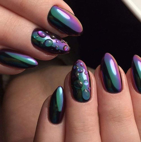 Polvo Para Uñas Efecto Camaleón Pigmento Nails Decoración