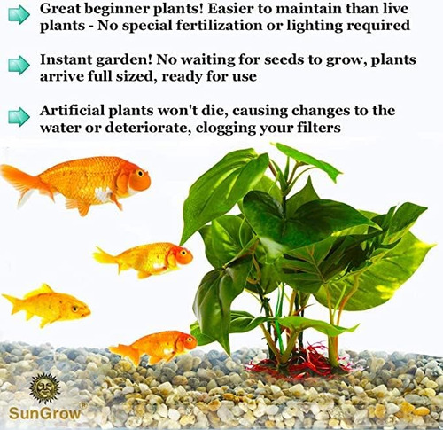 Sungrow, Paquete De 2, 10 Plantas De Hojas De Plástico, Esco