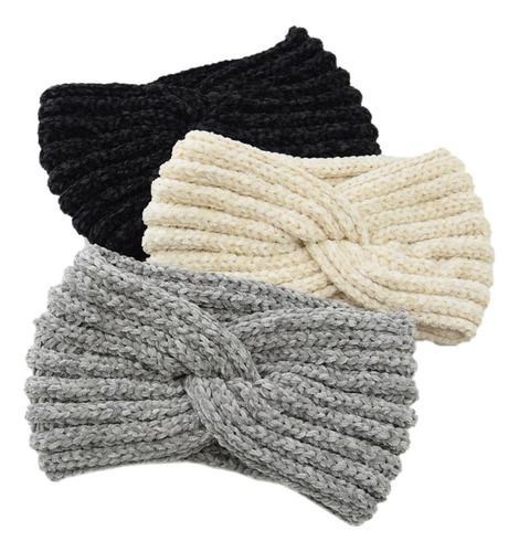 3 Piezas Diadema Mujer Invierno,diademas Invierno Punto