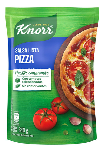 Salsa lista Knorr Pizza en doypack 340 g