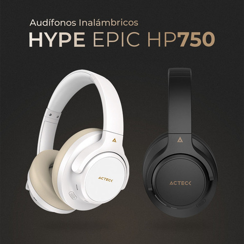 Audífonos Para Dispositivos Inalámbricos Hype Epic Hp750 Bt Color Blanco