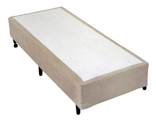 Cama Box Solteiro Universal Camurça Bege - 120x200 Solteirão / Viúvo