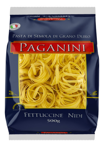 Macarrão de Sêmola Grano Duro Fettuccine Nidi Paganini Pacote 500g