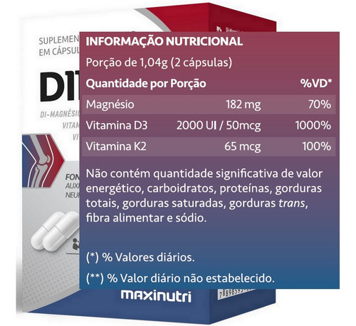 Dimalato De Magnésio Dimag Mdk Neuromuscular 60 Capsulas Sem Sabor