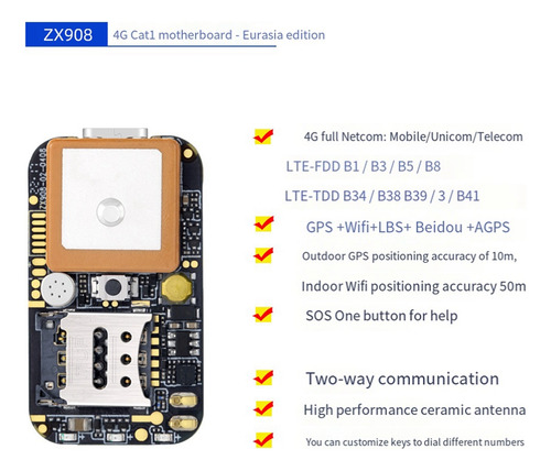 Módulo Localizador Gps De Placa Base 4g Solution Módulo De C