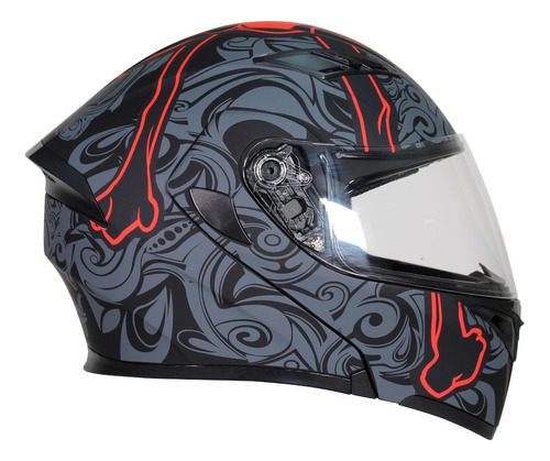 Casco Abatible R7 Unscarred Tribal Skull + Guantes Gratis