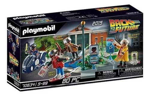 Playmobil Back To The Future Persecución Monopatin 80 Pzs